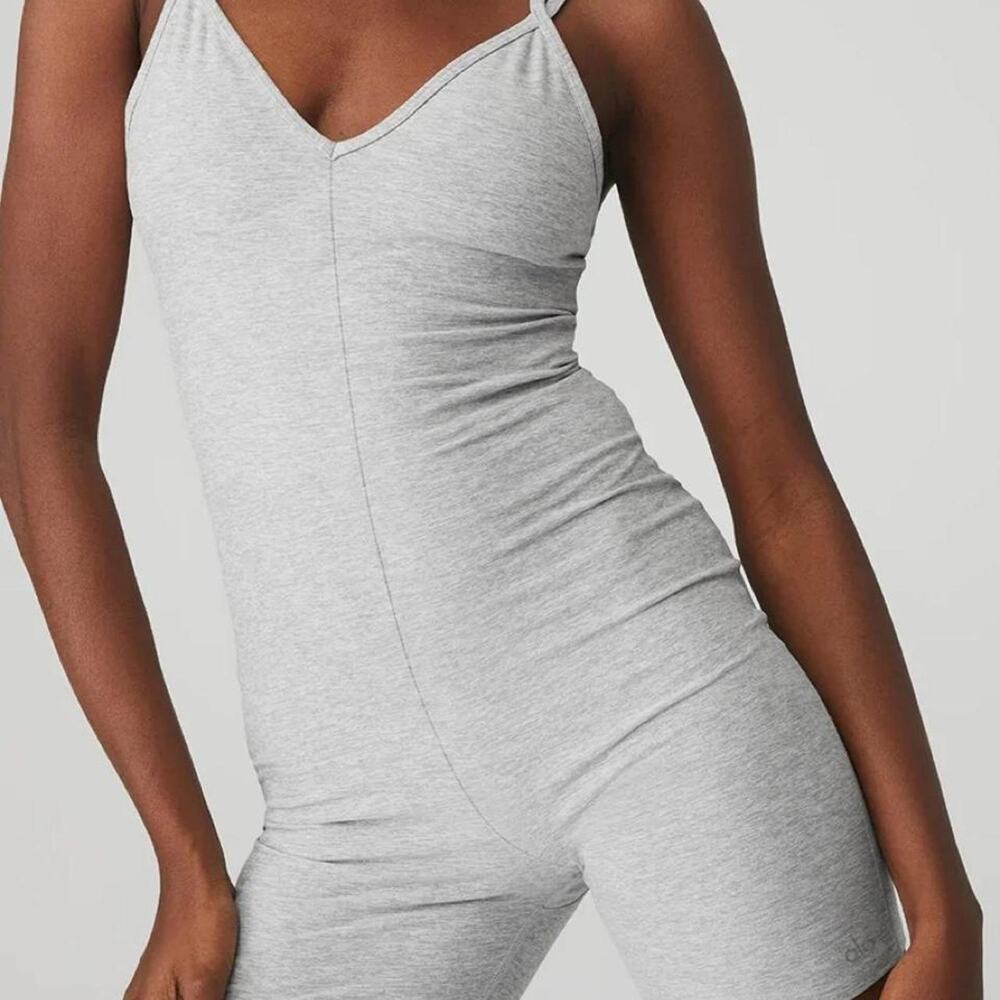 Alo Alosoft Suns Out Onesie Light Grey